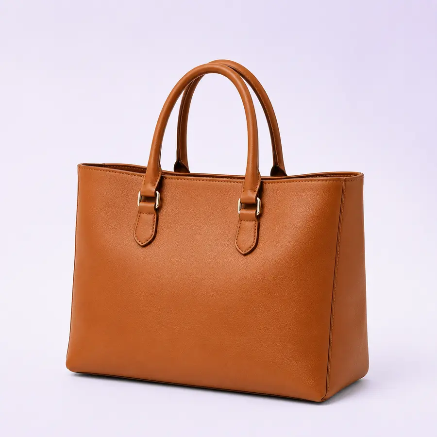 Unbranded brown structured tote bag